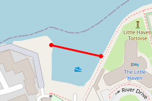 Map showing 'Wave Trap' / Little Haven Slipway