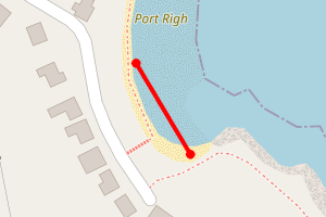 Map showing Port Righ Carradale Mowi