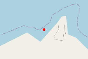 Map showing Noonsbrough Coastline, Clousta