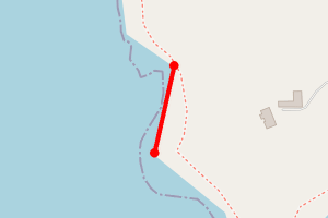 Map showing Burland Beach