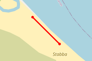 Map showing Burrafirth beach, Unst, Shetland