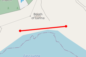 Map showing East Lunna Voe