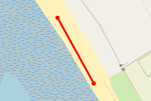 Map showing Silecroft Beach, near car park, next to 1st clean site