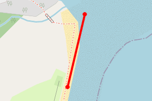 Map showing North Fishermans Walk, Brodick