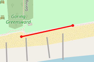 Map showing Goring Greensward