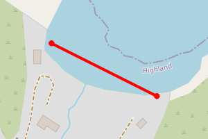 Map showing Mallaig Bheag