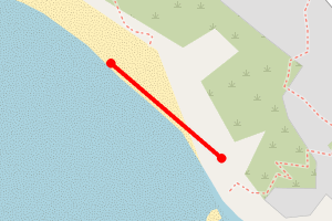 Map showing Whitsands - Tregonhawke Cliff South