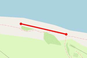 Map showing Lossiemouth West - by Golf Course access path