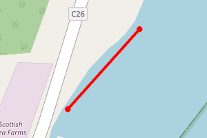 Map showing Scottish Sea Farms South Shian - north of the pontoon