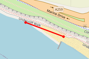 Map showing Ovingdean East
