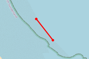 Map showing Seahouses North