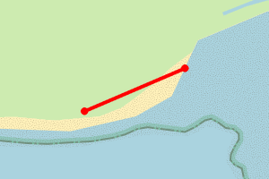 Map showing Park Shore Beach East, New Forest