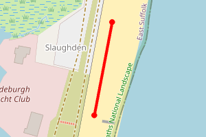 Map showing Aldeburgh Beach - North Slaughden