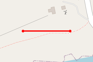 Map showing Leim Beach