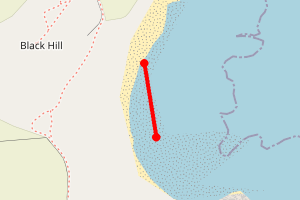 Map showing Strathlethan Bay - Dunnicaer sea stack