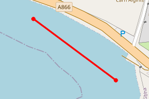 Map showing Braighe east end Minch facing