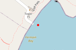 Map showing Fermain Bay