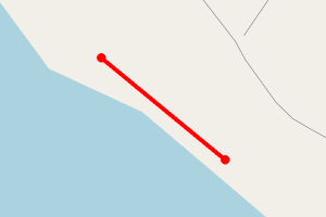 Map showing Cairndoon Farm Beach