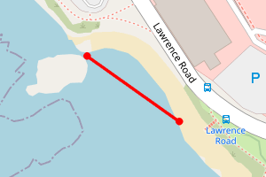 Map showing Batten Beach