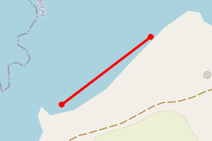 Map showing Sculptor's Cave - East from Sculptor's Cave to the smuggler's steps.