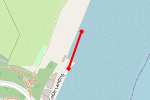 Map showing Cobble Landing, Filey Bay