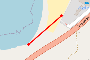 Map showing Bellochantuy - by Argyll Hotel