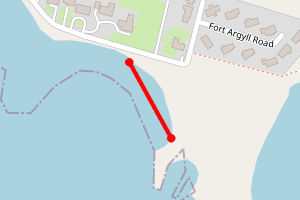 Map showing Old Shipyard West side - Campbeltown bay