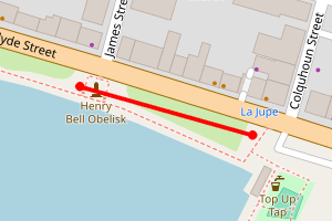 Map showing Helensburgh Sea Front West Central