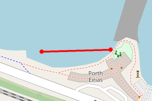 Map showing Porth Eirias