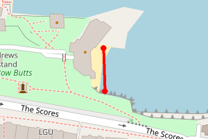 Map showing St Andrews Aquarium