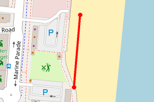 Map showing Great Yarmouth Jetty (North of)