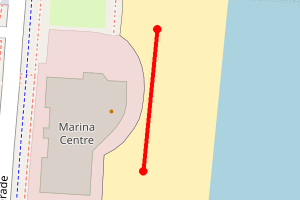 Map showing Great Yarmouth (Rear of Marina Leisure Centre)