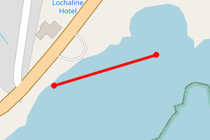 Map showing Lochaline beach