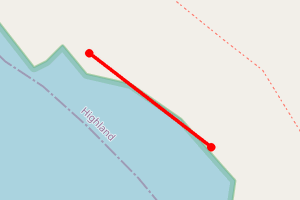 Map showing Slaggan Rocky Shoreline 1
