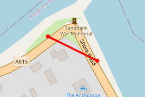 Map showing Lazaretto Point