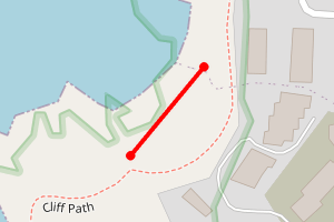 Map showing Portstewart wee beach - east of Portstewart Strand