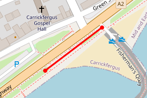Map showing Fisherman's Quay (south-west of quay)