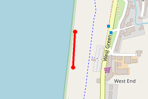 Map showing Allonby - by Public Car Park