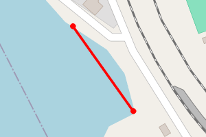 Map showing Craigendoran Station Beach