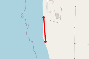 Map showing Papa Westray (west coast)
