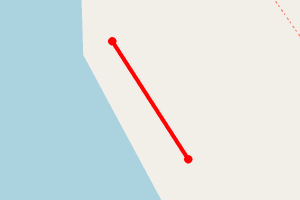 Map showing Larbrax Bay