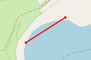 Map showing Loch Na Faolinn - by road to Ardroag