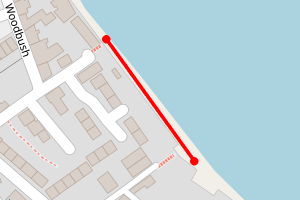 Map showing Dunbar East Beach