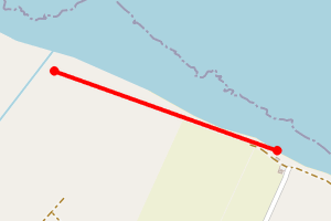 Map showing Evie Beach