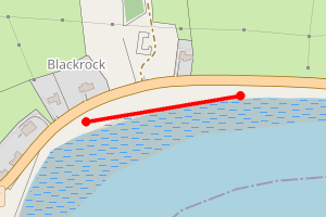 Map showing Blackrock Beach - Isle of Bute