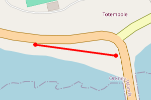 Map showing St Marys Holm - West of the Barrier