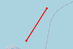 Map showing A'Chill Beach - Canna
