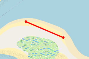 Map showing Dulas Estuary sea side
