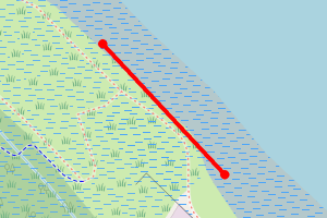 Map showing Joyce Green Beach