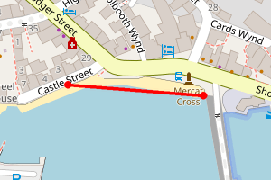 Map showing Anstruther Harbour West